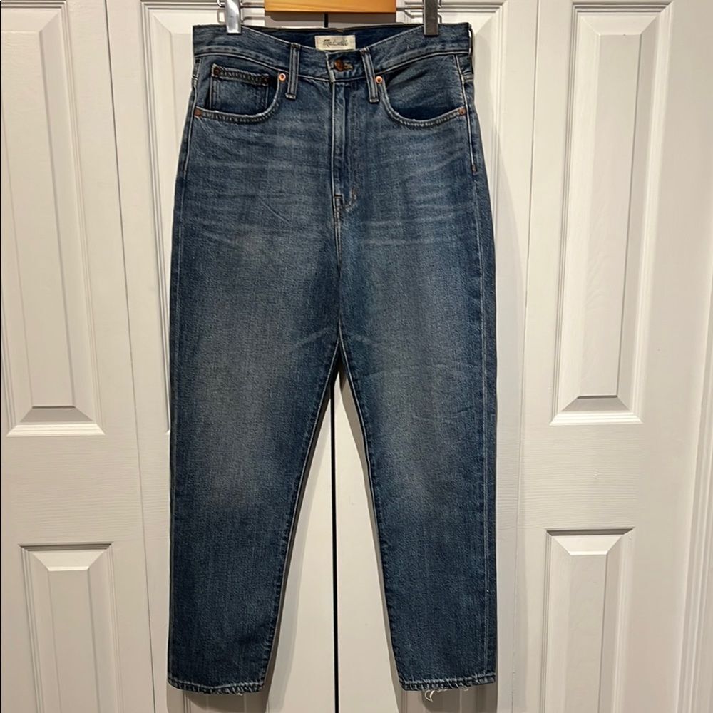 Madewell Blue High Rise Ankle Length The Mom Jeans Size 28 NWT